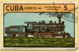 Locomotoras Antiguas. cuba correos, 1984, 5